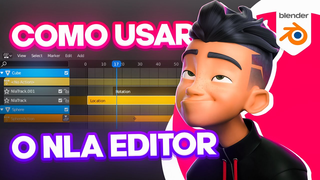 Como Usar Non Linear Editor (NLA) - Blender Animation Tutorial