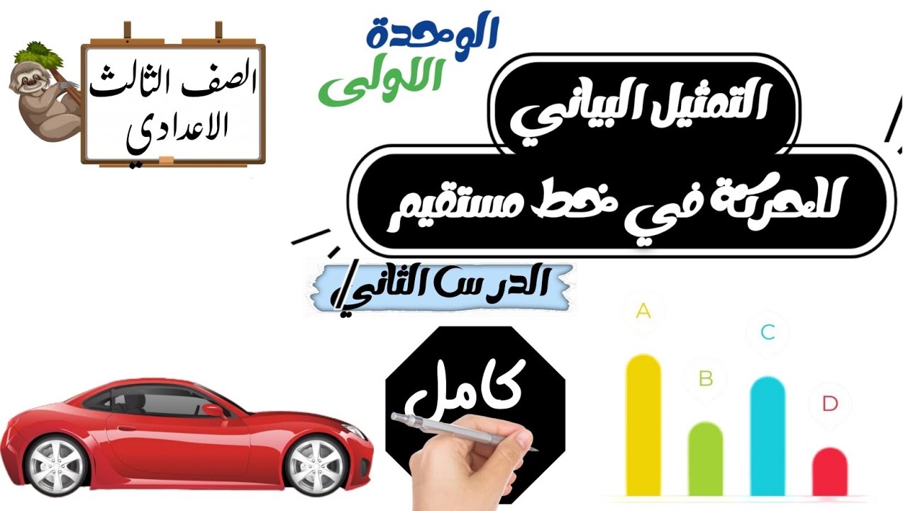 التمثيل البياني للحركة في خط مستقيم / الدرس الثاني علوم ثالثة إعدادي 