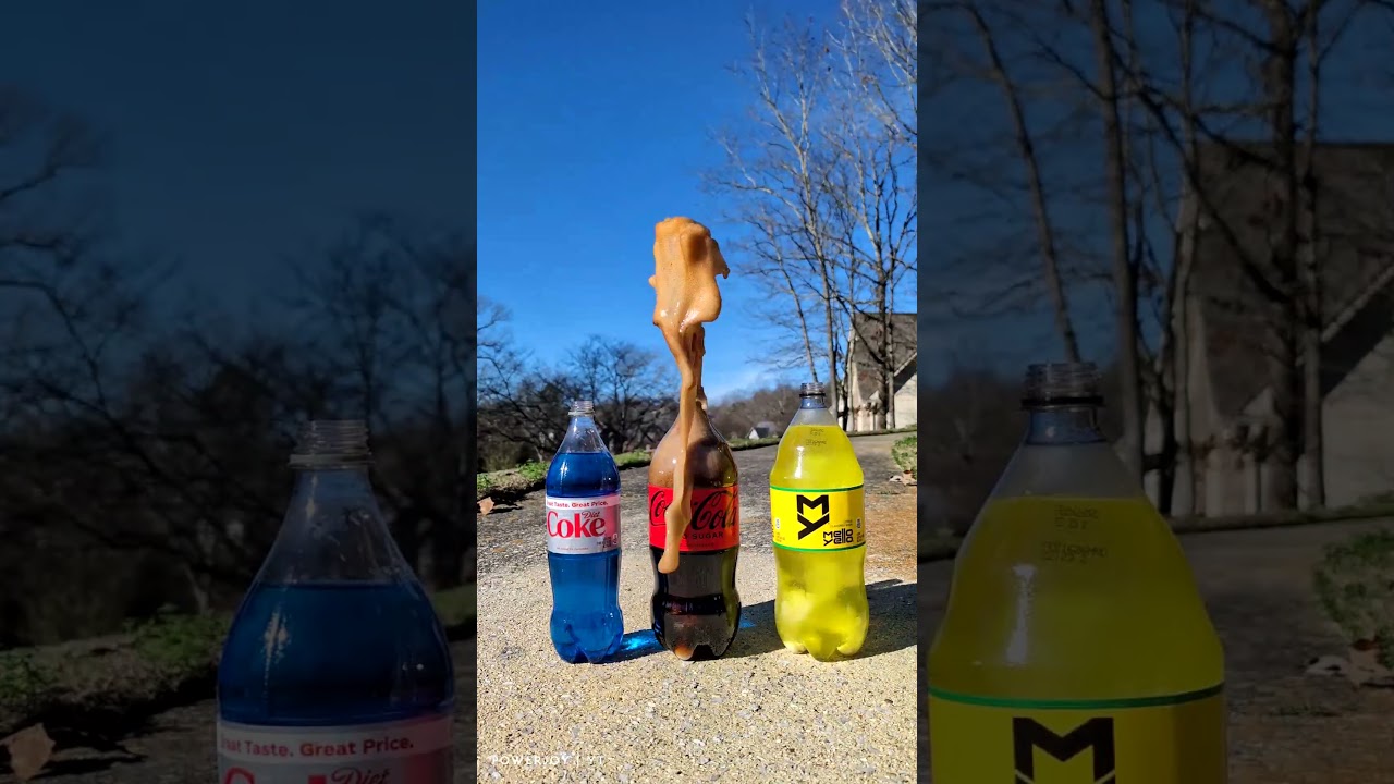 Popular Coke Sodas Vs Mentos (IN REVERSE) (Coke, Sprite, Fanta) #satisfying #experiment #asmr