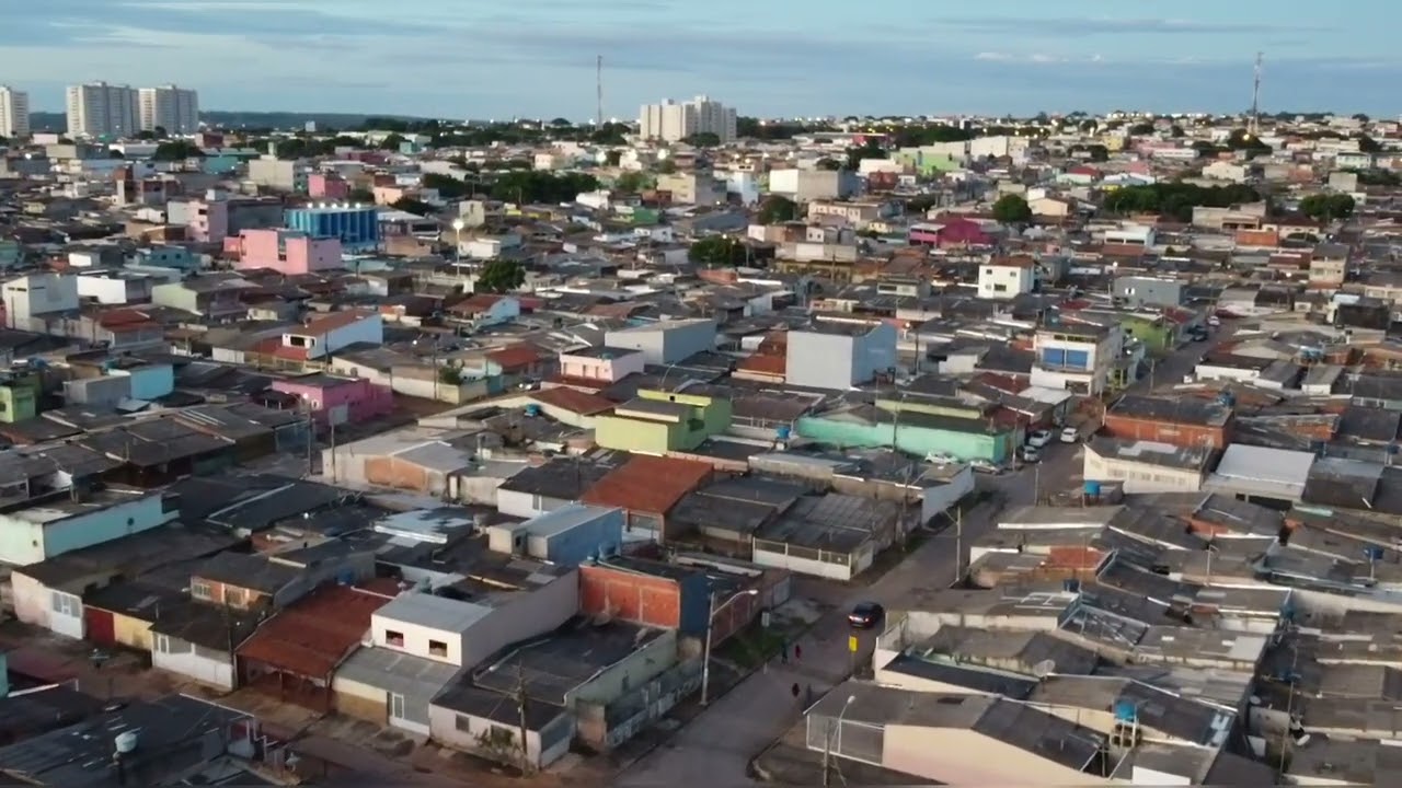 vôo sob o sol nascente é o setor o de Ceilândia #dji mini 2