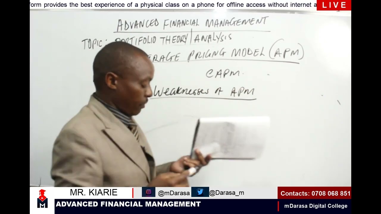 ABITRAGE PRICING MODEL - ADVANCED FINANCIAL MANAGEMENT