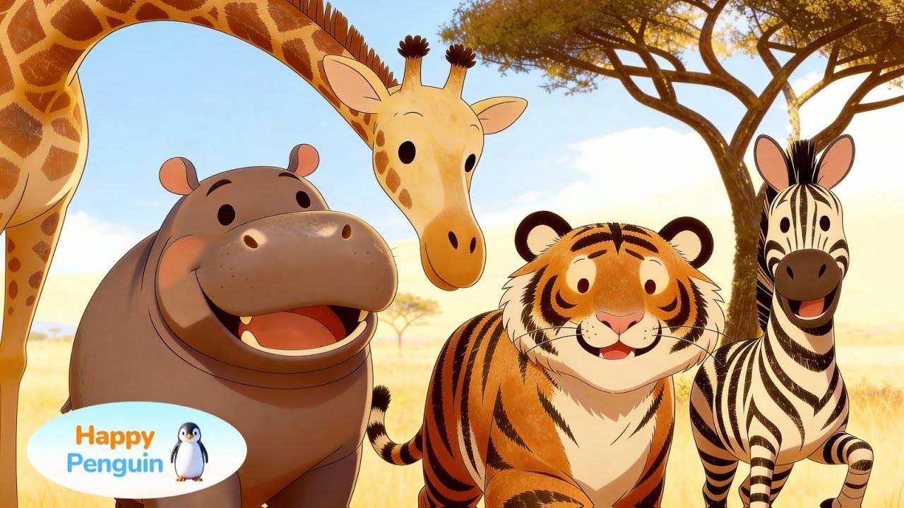 Sunny Day Parade - Animal Song | Kids Songs & Nursery Rhymes | Happy Penguin