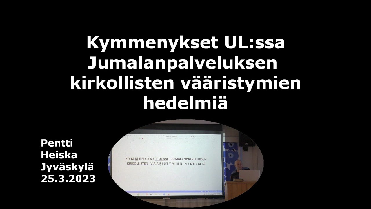 Kymmenykset Uudessa Liitossa Jumalanpalveluksen kirkollisten v&auml;&auml;ristymien hedelmi&auml;