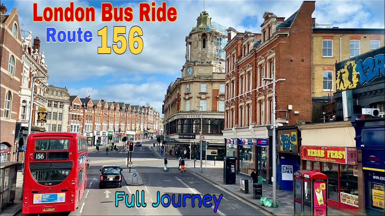 London Bus Ride 🇬🇧 Route 156 - Wimbledon towards Vauxhall | Full Journey