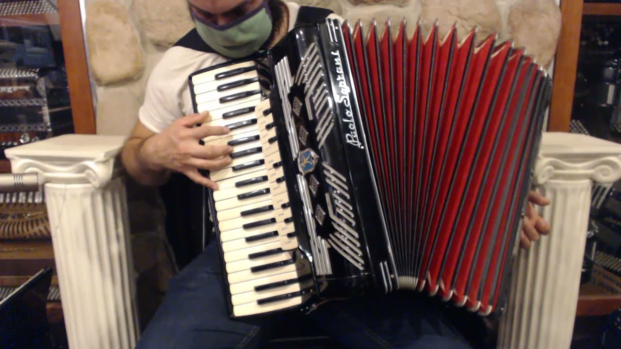 4906 - Black Paolo Soprani Blue Badge Piano Accordion LMMH 41 120 $1499