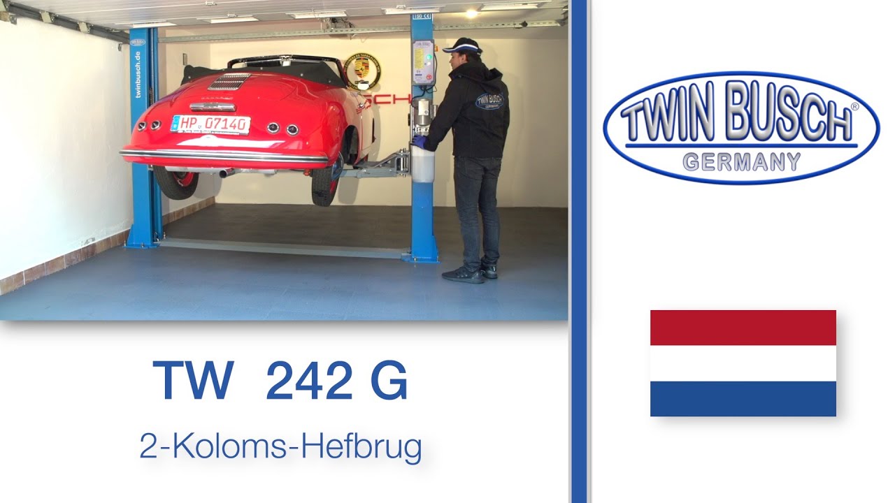 TW 242 G - 2 Koloms hydraulische Hefbrug 4.2 ton - Garagemodel - van TWIN BUSCH&reg;