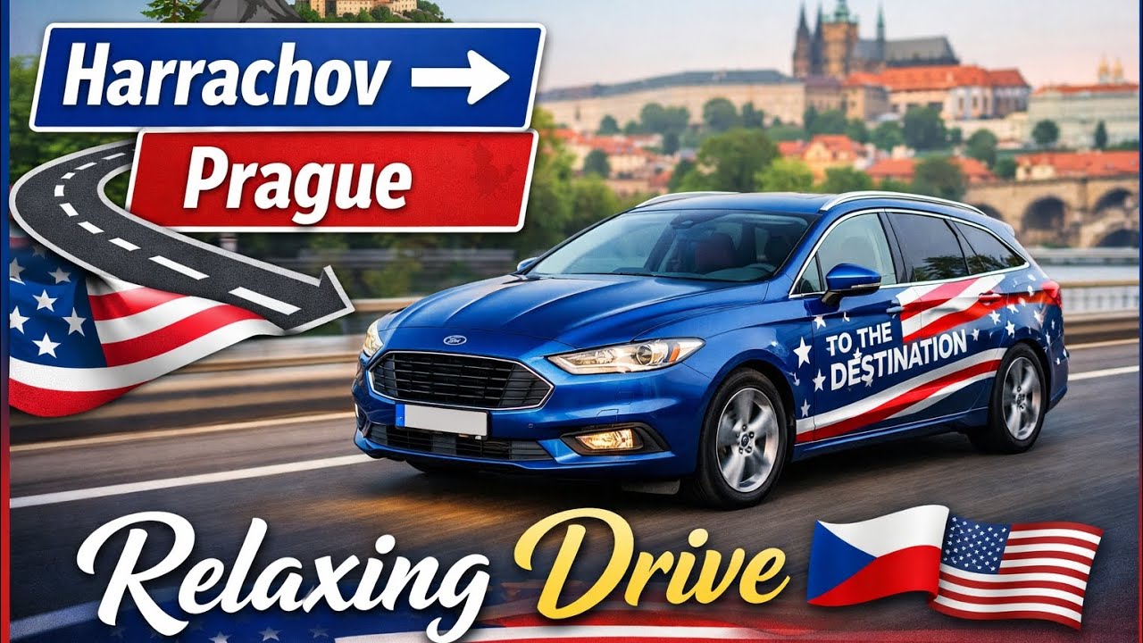 🛣️ Harrachov → Prague | Relaxing Car Ride Through Czech Republic 🇨🇿