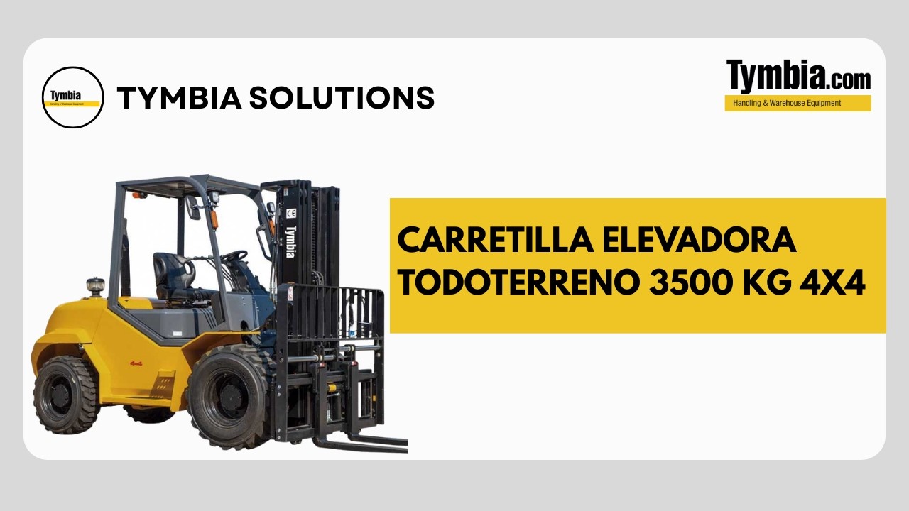 Carretilla elevadora todoterreno 3.500 kg 4x4 | Mástil tríplex 4.000 mm en acción | TYMBIA