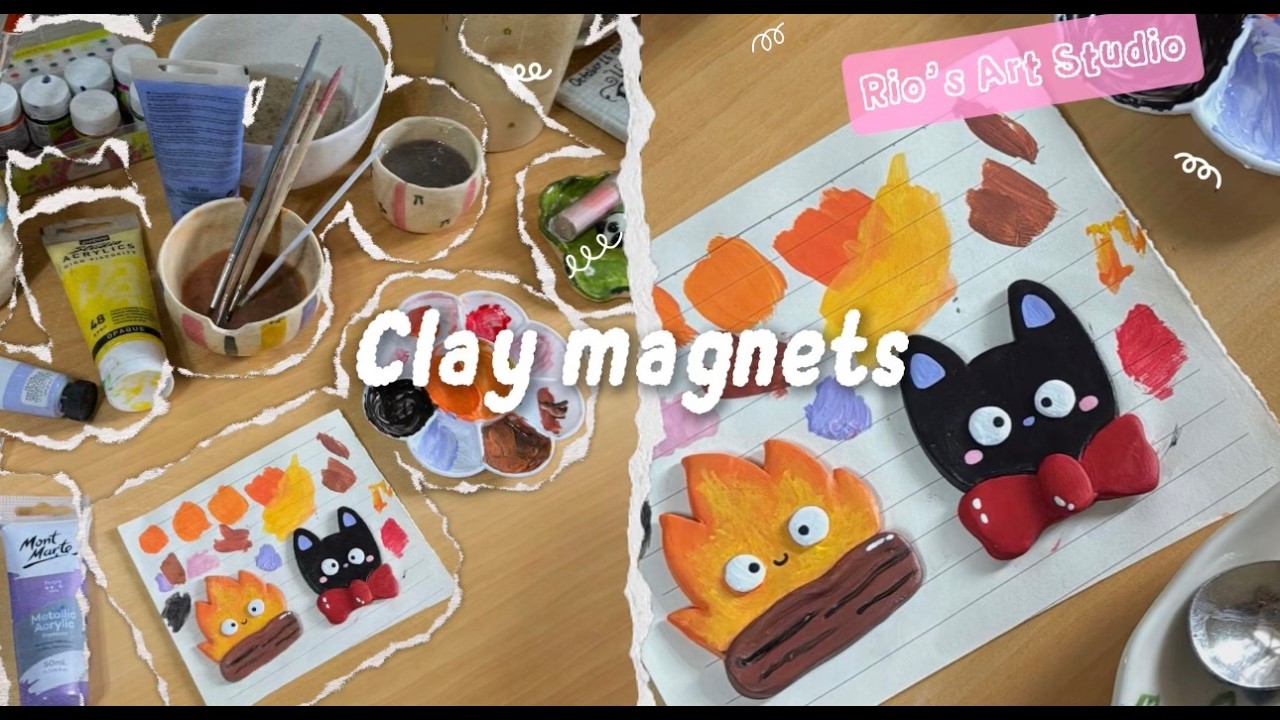 Studio Ghibli Clay Charms making process | VLOG