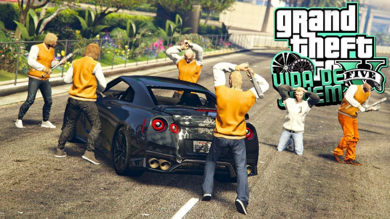 GTA V : VIDA DE JOVEM : ARMARAM UMA EMBOSCADA E DESTRUÍRAM O MEU NISSAN GTR : EP. 38