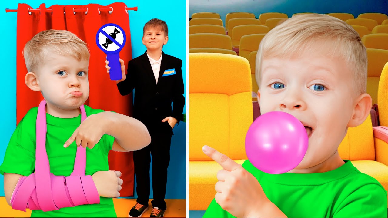 Cinema Rules vs Kids | Candy Sneaking Adventure