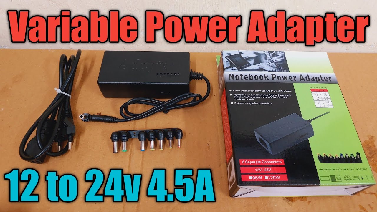 12-24v 5A Variable Power Adapter, Best for DC Motor, Gear Motor, LEDs