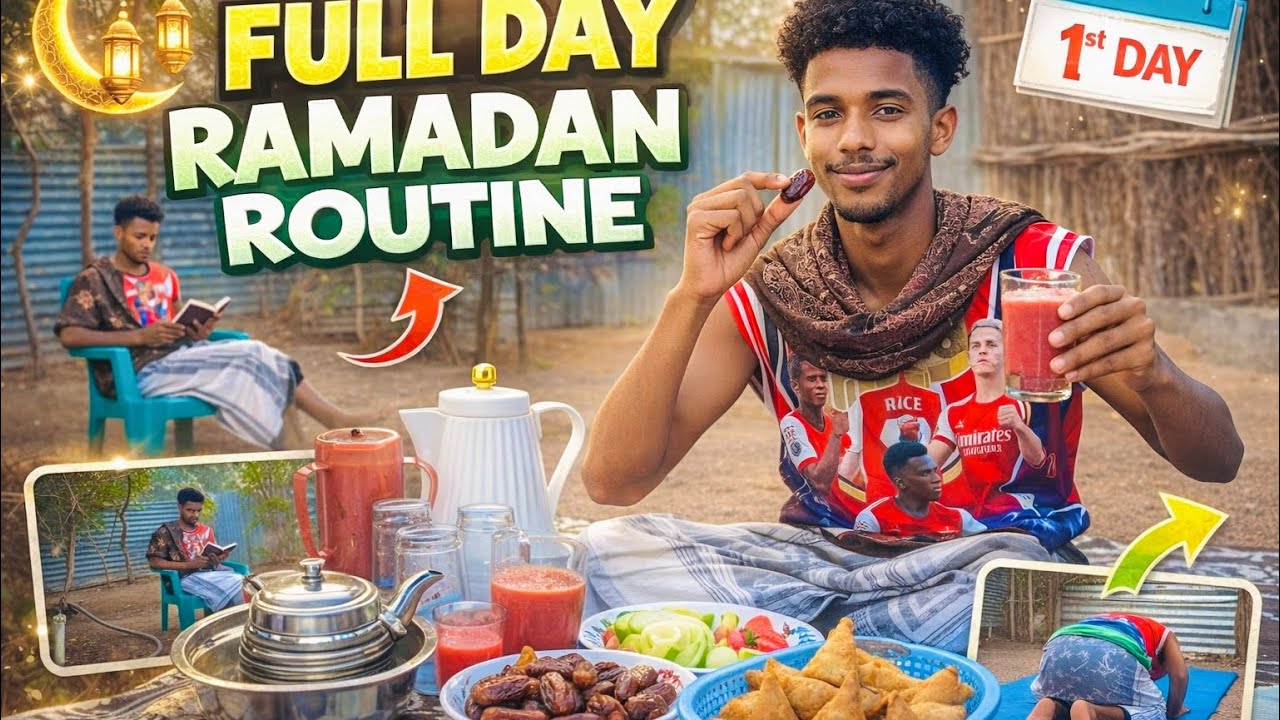 VLOG — Full Day Routine | Maalinta 1aad ee Ramadaanka 🌙 muqal qurux badan siday ahayd manintayda 1ad