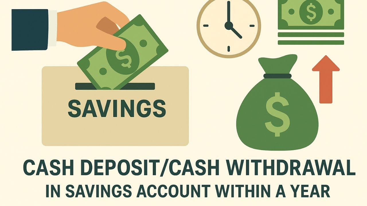 Cash transaction limit (IT rule) | Cash Deposit/Cash Withdrawal in saving account within a year