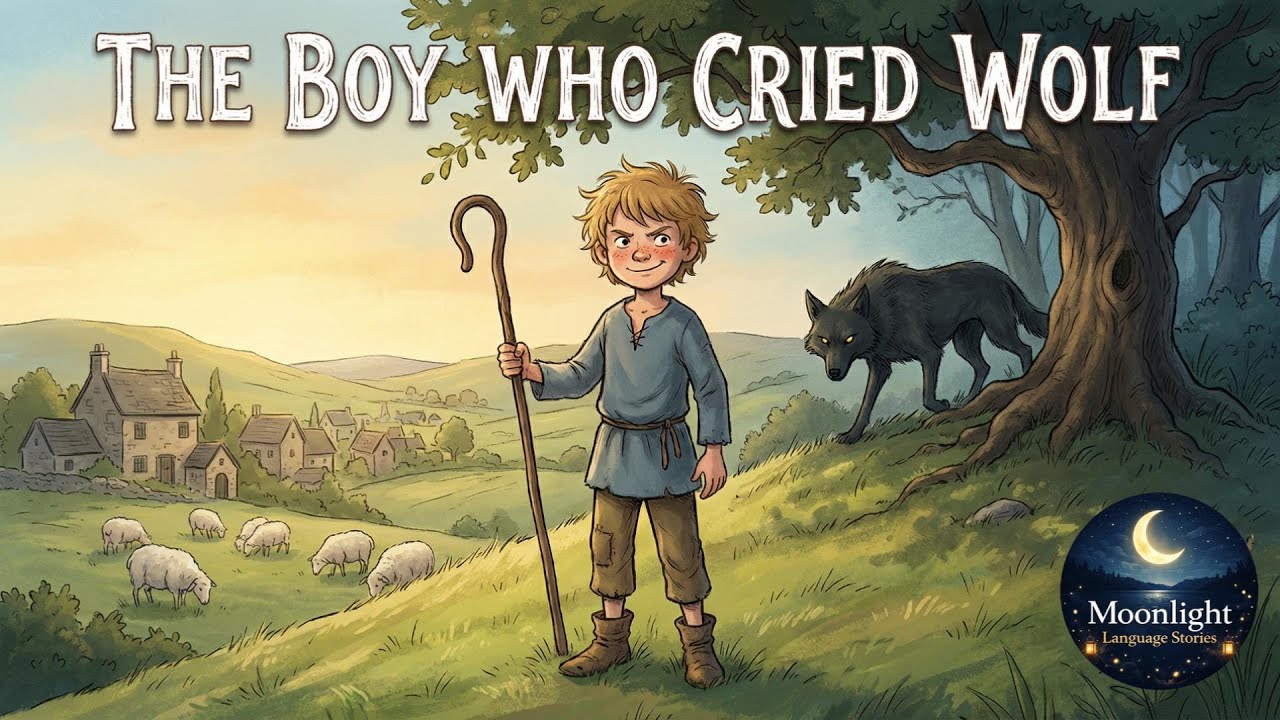 Learn English / Chinese Through a Bedtime Story | The Boy Who Cried Wolf | Bilingual Story