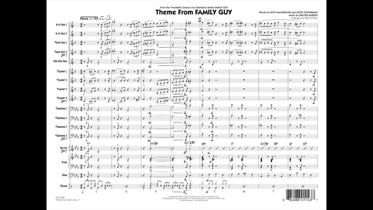 Theme from Family Guy arranged by Rick Stitzel
