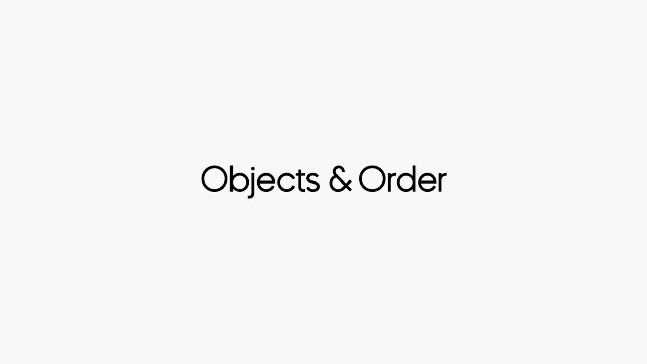 Objects and Order: The object system for digital exhibitions