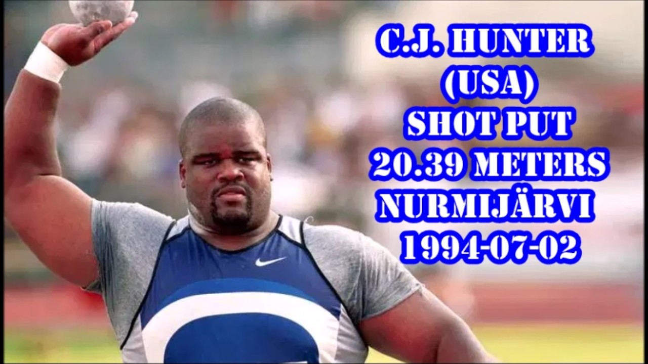 C.J. Hunter (USA) shot put 20.39 meters at Nurmijärvi 1994-07-02