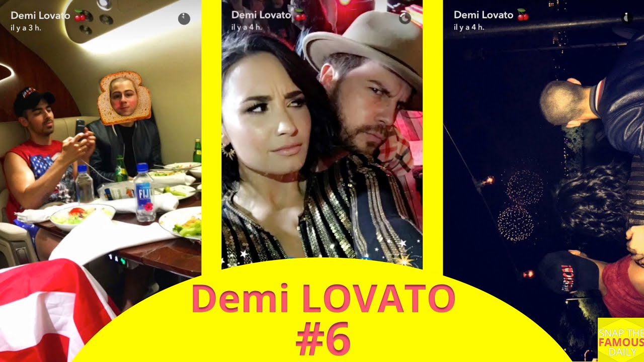 Demi Lovato with Nick and Joe Jonas in Boston - snapchat - 4th of july 2016