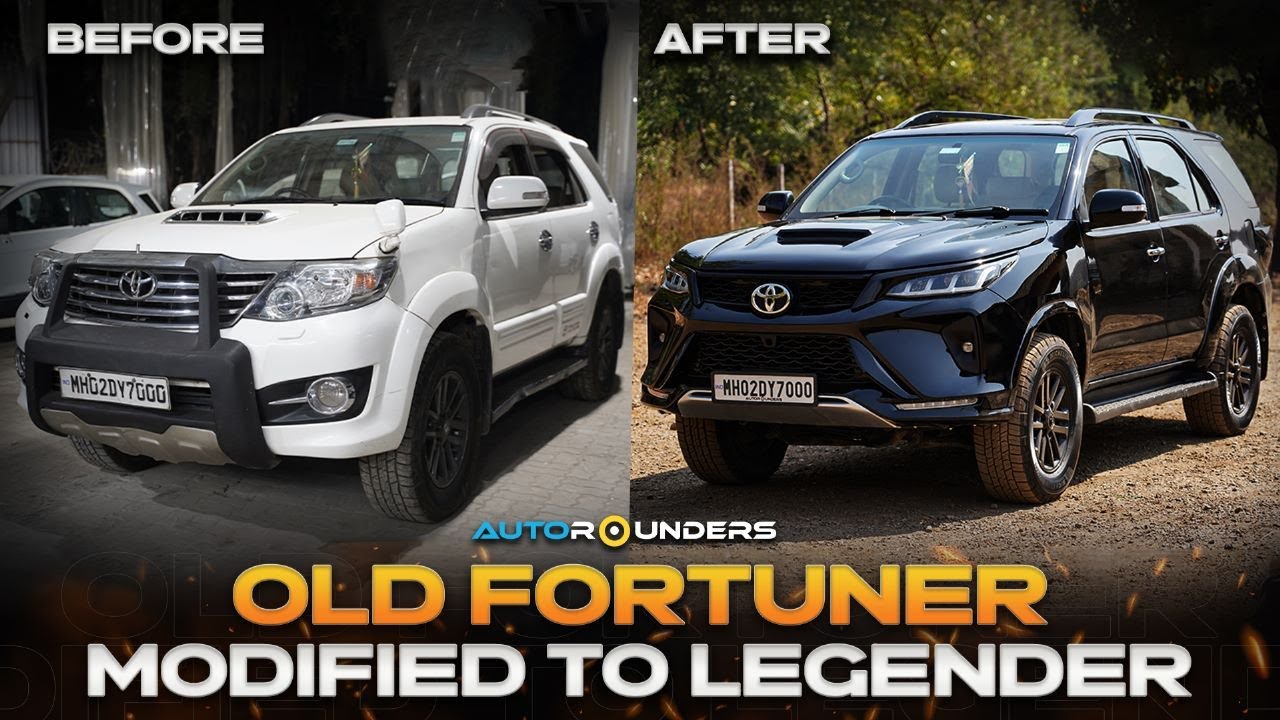 Type 2 Fortuner to Legender | Porsche Black shade | Custom-made seat covers | Autorounders Mumbai🚙