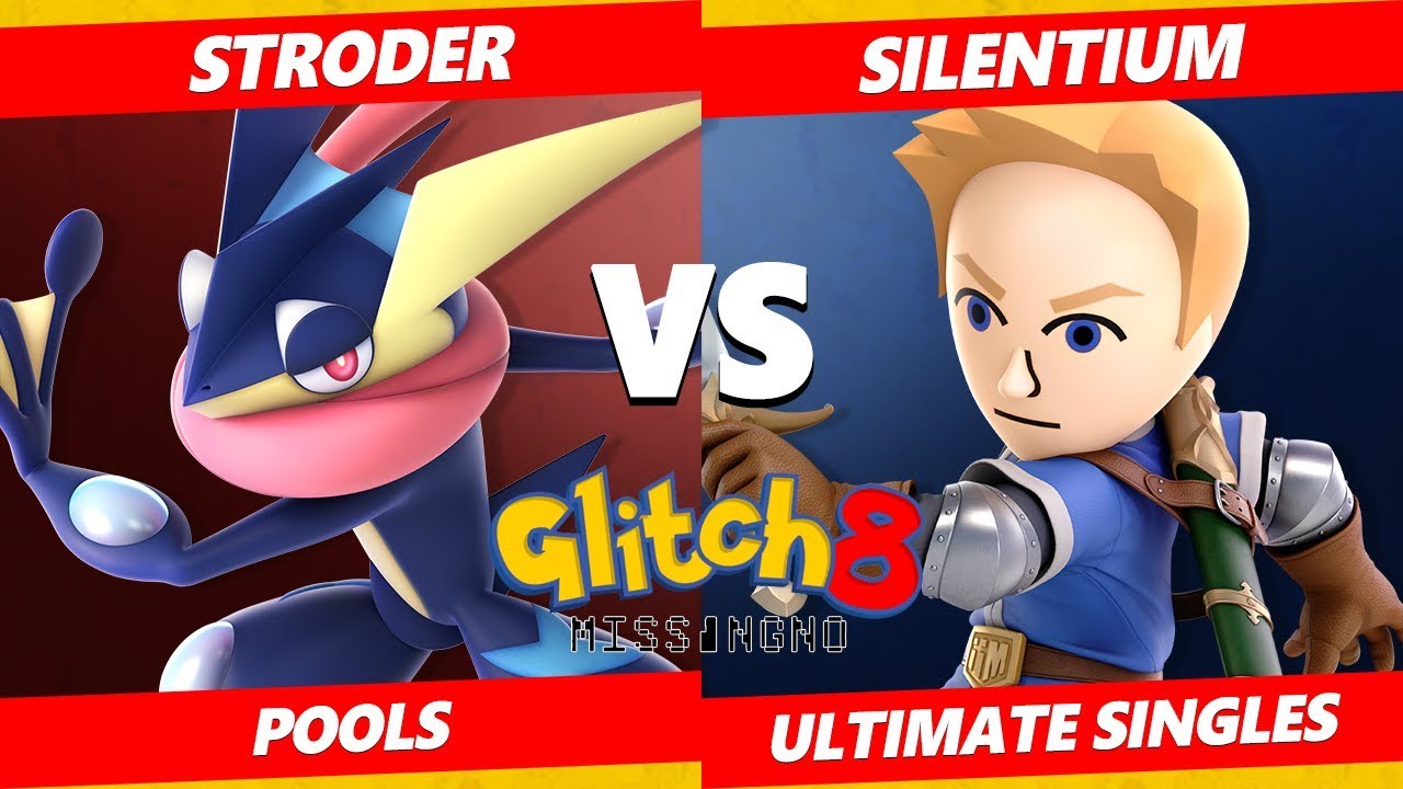 Glitch 8 SSBU - Stroder (Greninja) Vs. Silentium (Mii Swordfighter) Smash Ultimate Tournament Pools