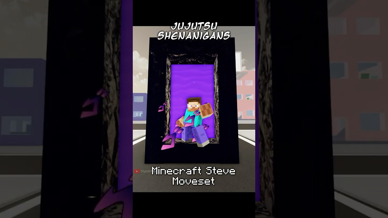MINECRAFT STEVE MOVE IN JUJUTSU SHENANIGANS 