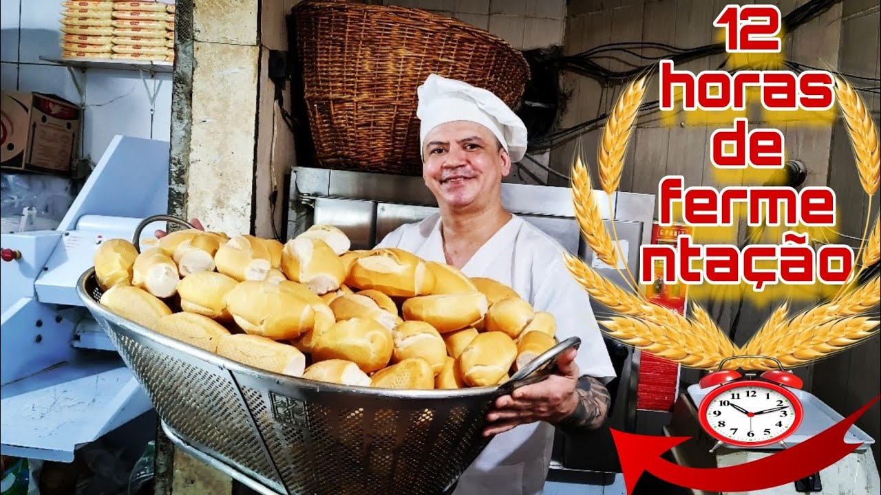 Pão francês com 12 Horas de fermentação