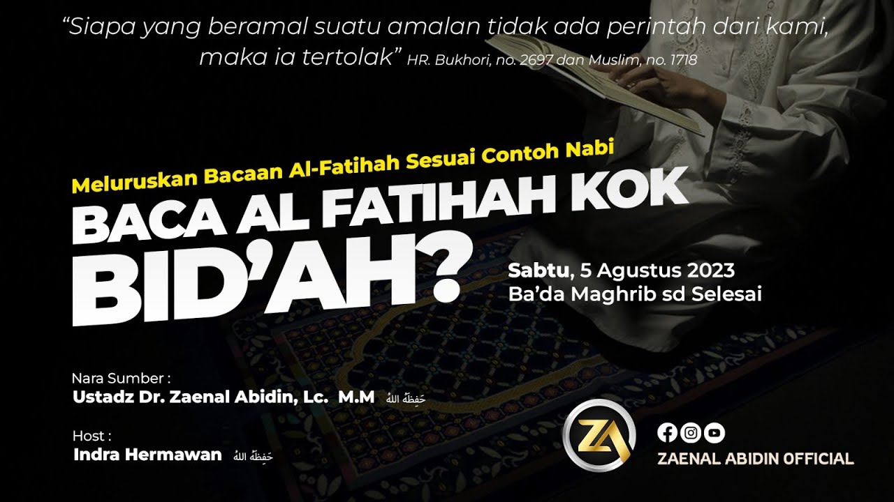 BACA AL-FATIHAH KOK BID'AH ? | Meluruskan Bacaan Al-Fatihah Sesuai Contoh Nabi