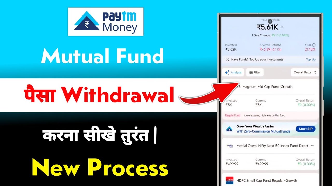 Paytm Money Mutual Fund se Paise Kaise Nikale | how to withdraw money from paytm mutual fund 2026