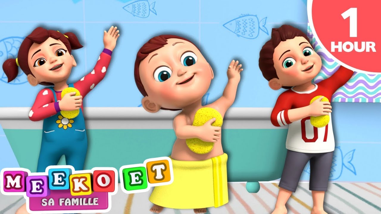 Chanson du bain + Comptines et chansons pour enfants | Meeko's Family en français