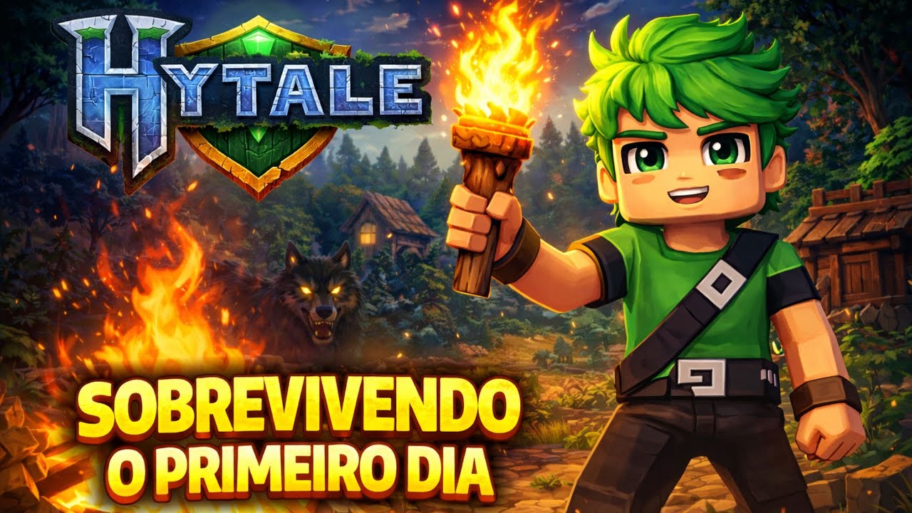 HYTALE #1 - MEU PRIMEIRO DIA DE SOBREVIVÊNCIA !!