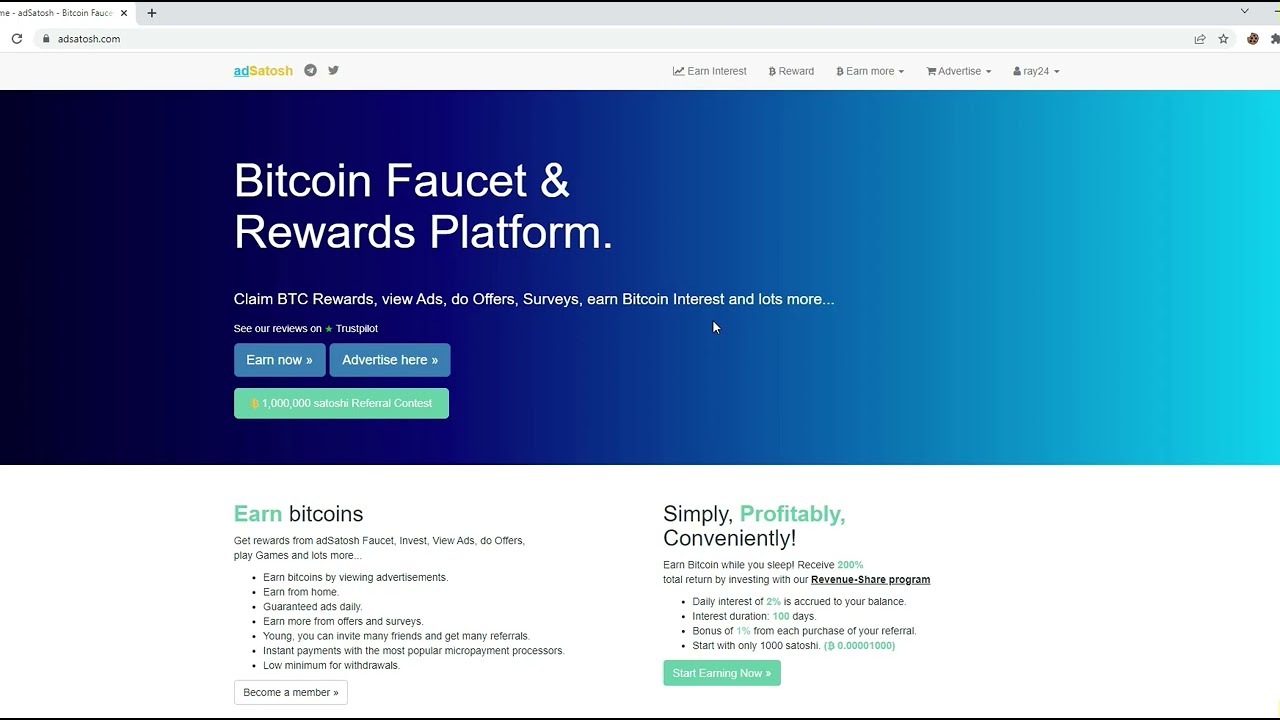 New Free Cloud Mining Website #freecloudminingsite  #freebitcoinmining #adsatosh