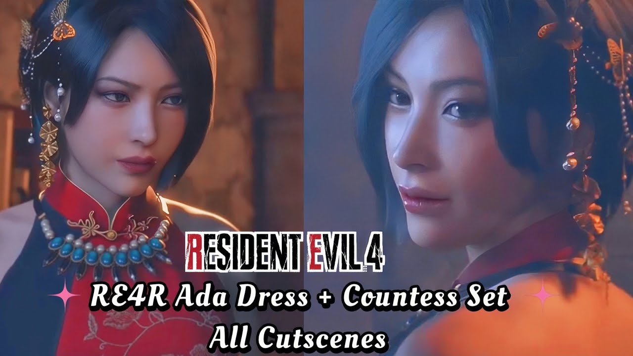 Resident Evil 4 Remake Seperate Ways Ada Dress + Countess Set All Cutscenes ♥️