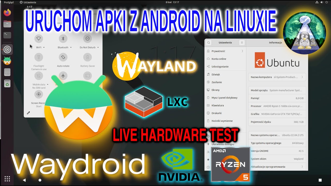 WAYDROID - Lineage OS 18.2 i programy z Android 11 w dowolnym Linuxie. GooglePlay, ARM Houdini
