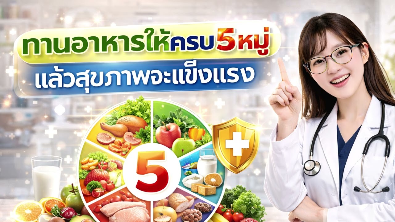 ทานอาหารให้ครบ5หมู่แล้วสุขภาพจะแข็งแรง