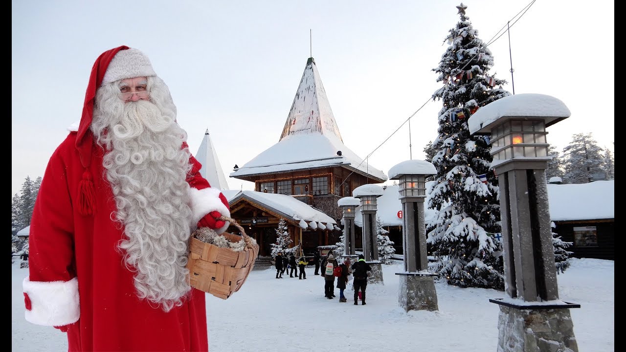 Village du Père Noël 🎅🎄 Rovaniemi Laponie avant Noël: message du Papa Noël Finlande Santa Claus