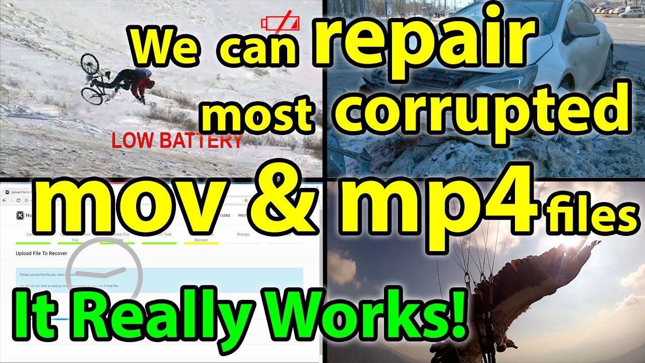 Как восстановить повреждённый mp4 или mov файл онлайн