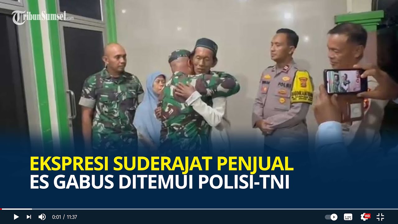 Ekspresi Suderajat Penjual Es Gabus Ditemui Polisi-TNI yang Tuduh Dirinya Pakai Spons, Tangan Dicium