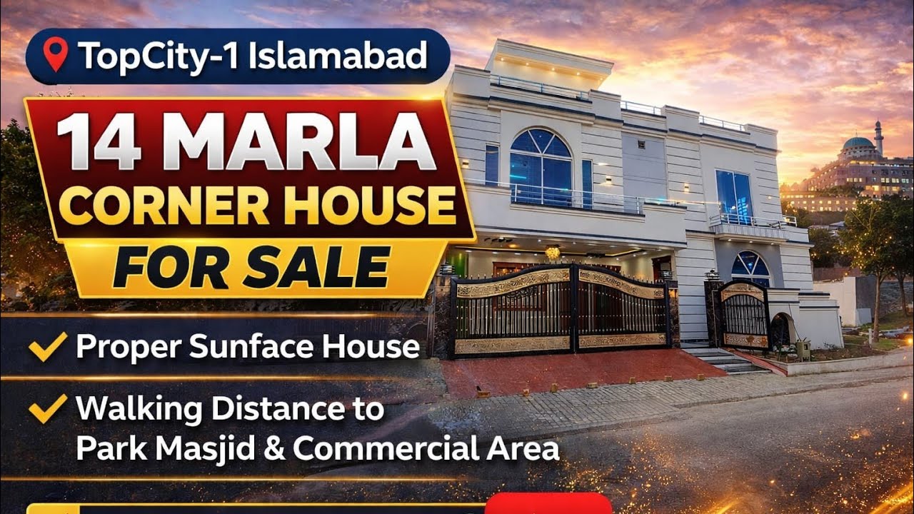 Topcity1 14marla corner brand new house for sale [03328400840]#home #property #realestate #luxury 