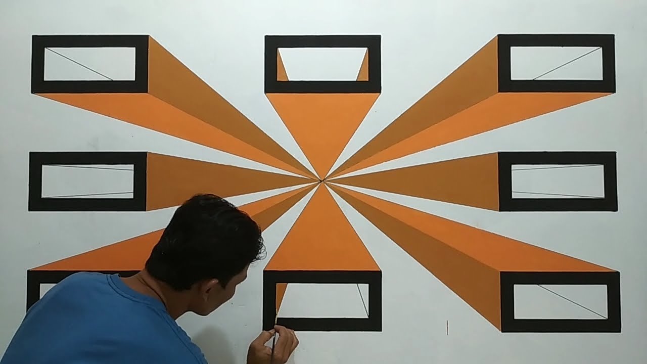 3D WALL PAINTING DESIGN IDEAS || 3D OPTICAL ILLUSION || PAINTING DECORATION DESIGN
