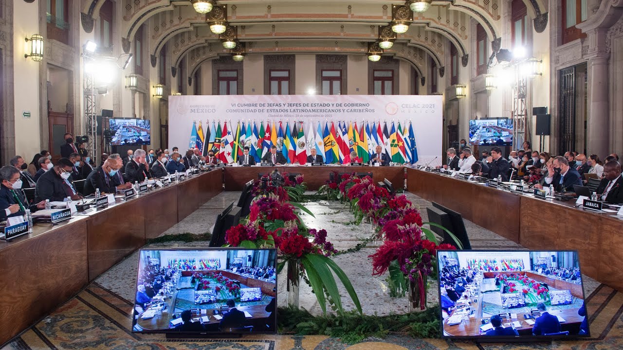 VI Cumbre de la Comunidad de Estados Latinoamericanos y Caribeños (CELAC), desde Palacio Nacional