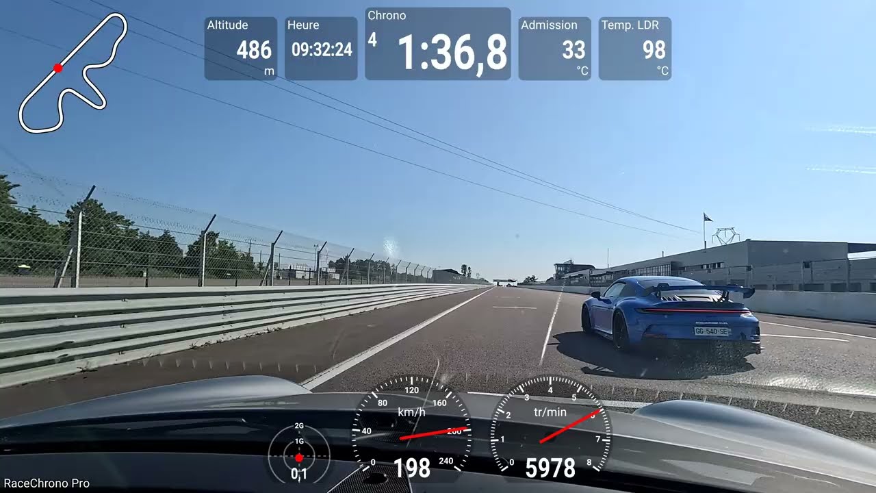 Circuit Dijon-Prenois Trackday 19.06.2025 Porsche 997.2 Carrera S J4 1:41,84