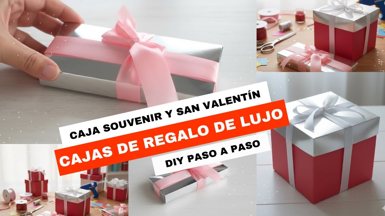 Cómo hacer CAJAS DE REGALO San Valentín  🎁 Paso a paso DIY Gift Boxes 🎀