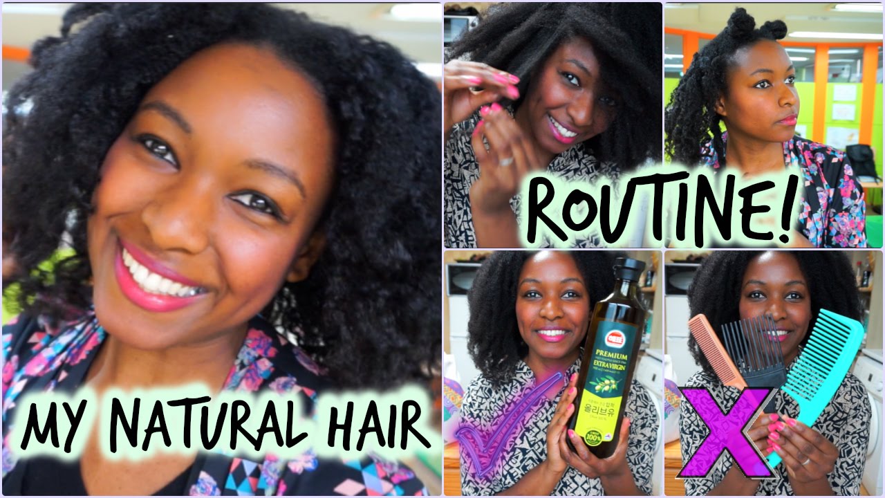 My Natural Hair Routine! Detangle, Wash, Style, Products!