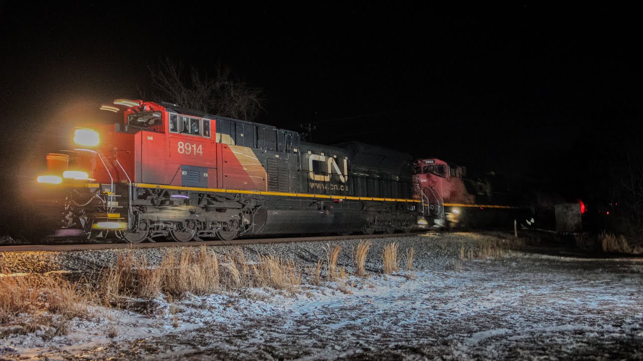 CSX B261 with a CN trio and the second locomotive being an EXTREMELY RARE CN Dash-44 -CWL!