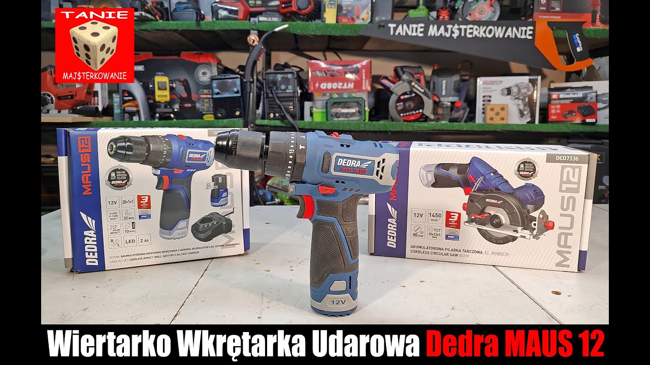 Wiertarko Wkrętarka Udarowa Dedra DED7310T06  Nowa Akumulatorowa Seria MAUS12