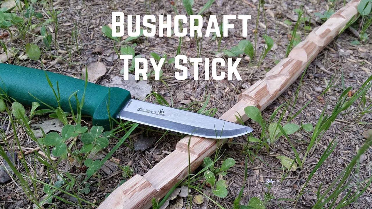 Bushcraft TRY STICK: Esercizi di intaglio con il coltello (con Hultafors Heavy Duty GK)
