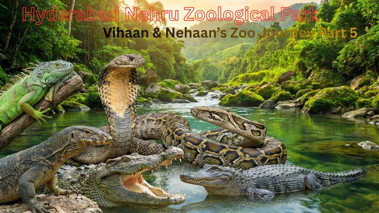 Hyderabad Nehru Zoological Park 🐍🦎 Vihaan & Nehaan's Zoo Journey   Part 5 |  Reptiles Explore