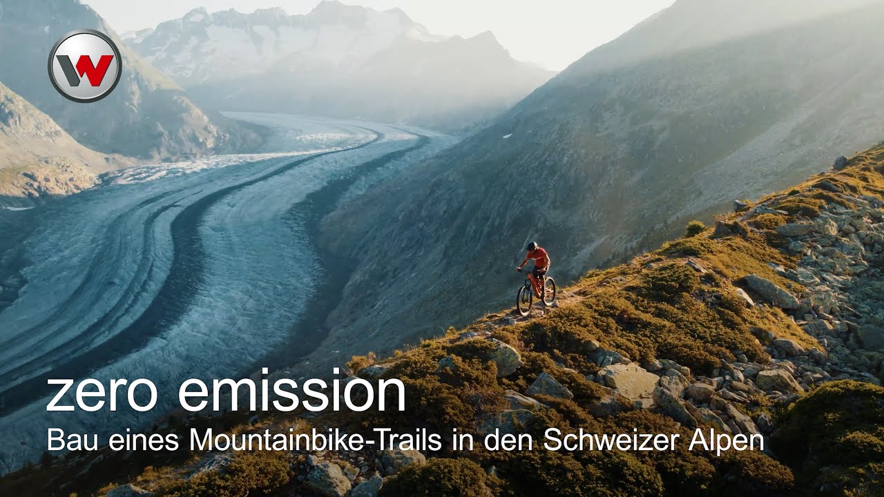Emissionsfreier Bau eines Bikeparks in den Schweizer Alpen