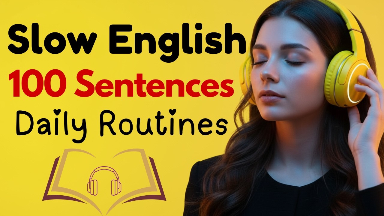 100 Daily Routine English Sentences | Slow English Speaking & Listening Practice (A1–A2 Beginners)